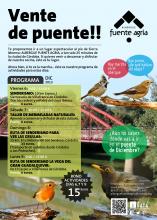 Cartel actividades albergue rural fuente agria para el puente en Villafranca de Córdoba